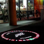 Trottoarprojektion butik